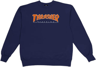 Thrasher Outlined Crewneck (Navy Orange)