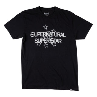 Welcome Super Star T-Shirt (Black Garment-Dyed)