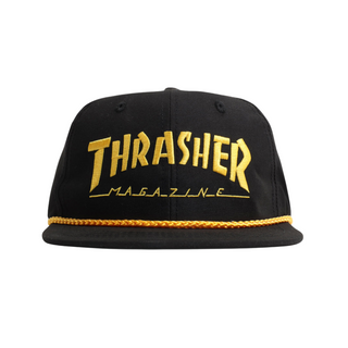 Thrasher Rope Snapback Hat (Black Yellow)
