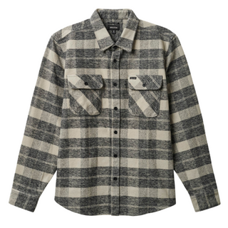 BRIXTON BOWERY FLANNEL HEAVYWEIGHT CHARCOAL