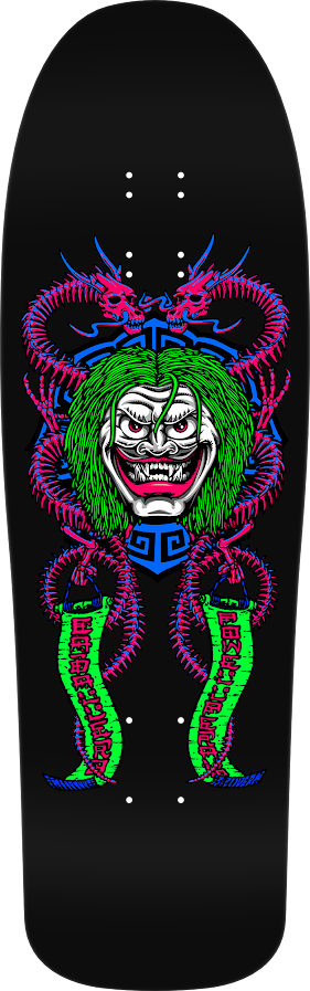 Powell Peralta Steve Caballero Mask Reissue Skateboard Deck Blacklight (9.75x31.12) PRE-BOOK