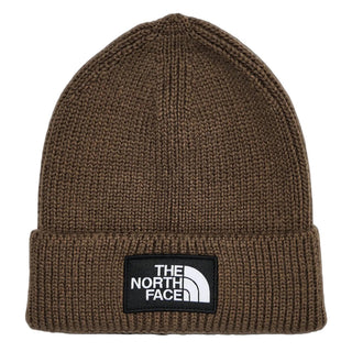 The North Face Logo Box Cuffed Beanie (smokey brown)