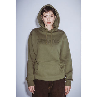Fucking Awesome Outline Stamp Hoodie (Olive)