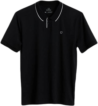 Brixton Proper Polo Shirt (Black/White)