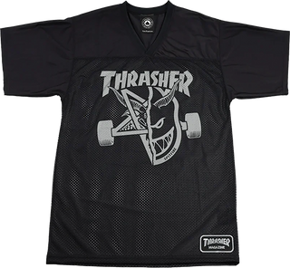 THRASHER SFW THRASH AND BURN SS JERSEY M-BLK