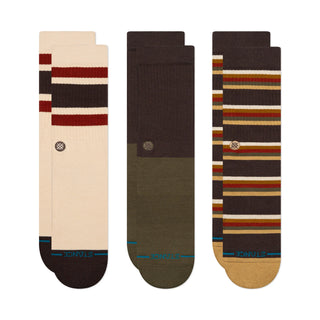 Stance Millhouse Socks 3-Pack (dark brown)