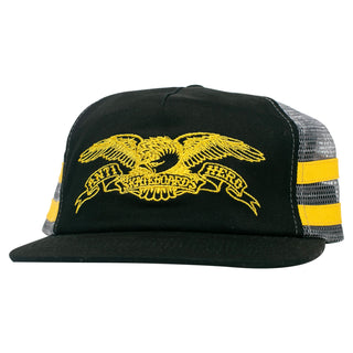 Anti Hero Basic Eagle Snapback Hat (Black/Charcoal/Yellow)