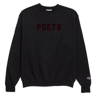 POETS OG Flocked Crew (BLK/Burgandy)