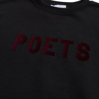 POETS OG Flocked Crew (BLK/Burgandy)