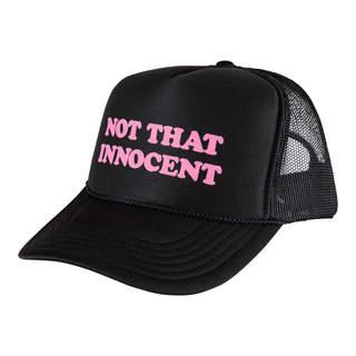 Britney Spears X Welcome Innocent Puff-Print Trucker Hat (Black Pink)