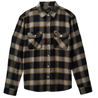 Brixton Bowery Flannel (Black/Cream)