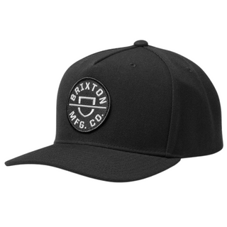 Brixton Crest Snapback Hat (Black)