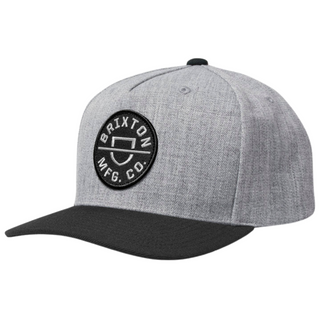 Brixton Crest Snapback Hat (Grey/Black)