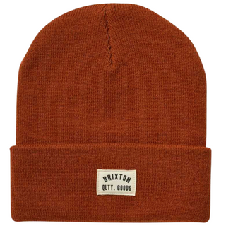 Brixton Woodburn Watch Cap Beanie (Rust Orange)