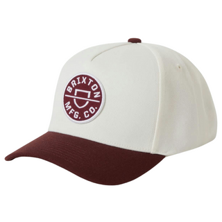 Brixton Crest Hat (Port/Off White)