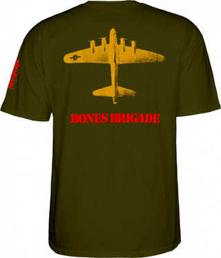 Powell Peralta Bones Brigade Bomber T-Shirt (Military Green)