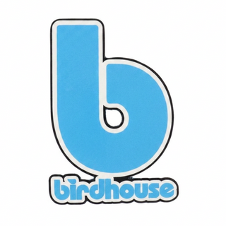 Birdhouse Logo Sticker (Blue b)