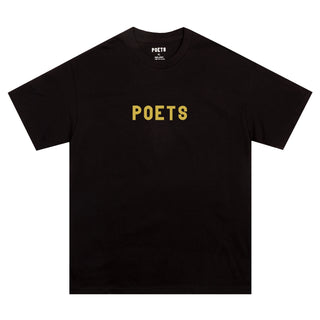 Poets OG Flocked T-Shirt (Black/ Gold)