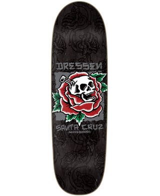 Santa Cruz Dressen Skull Rose Deck (9.25)