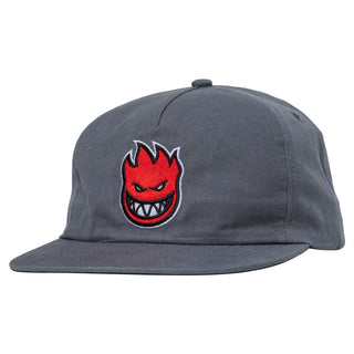 Spitfire Bighead Fill Snapback Hat (Charcoal/Red)