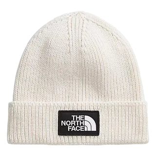 The North Face Logo Box Cuffed Beanie (white dune)