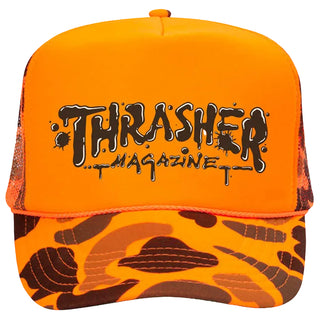 Thrasher Wet Paint Trucker Hat (orange)