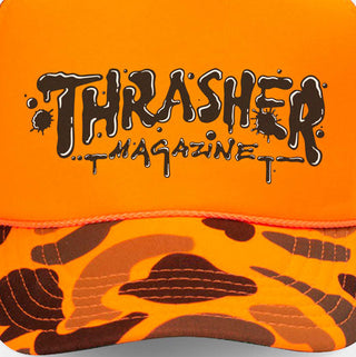 Thrasher Wet Paint Trucker Hat (orange)