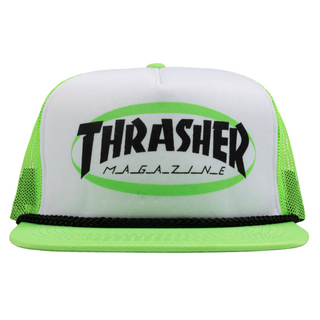 Thrasher Ellipse Mag Logo Trucker Rope Hat (Green)