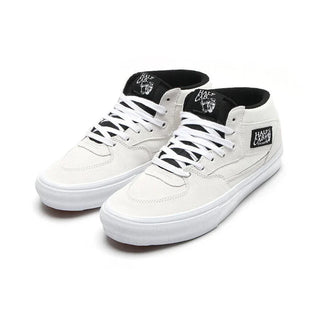 Vans Half Cab Leather Skate Shoes (Blanc De Blanc)