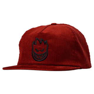 Spitfire Bighead Snapback Hat (dark red/black)