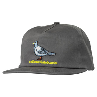Anti Hero Lil Pigeon Snapback Hat (charcoal/yellow)
