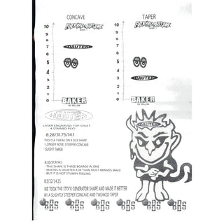 Dauter deck sizing