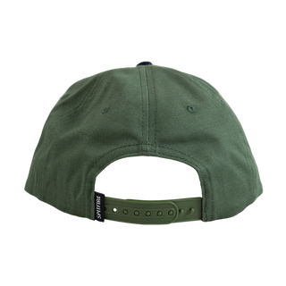 Spitfire Bighead Fill Snapback Hat (Dark Green/Red/Gold)