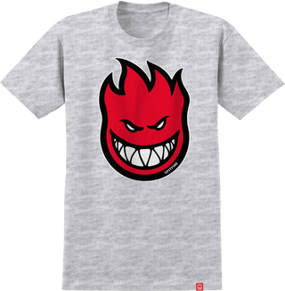 Spitfire Bighead T-Shirt (Ash/Red)