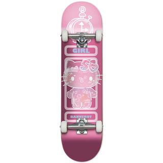 girl skateboards hello kitty skateboard deck complete pink chrome