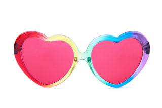 Happy Hour Hearts Sunglasses (Rainbow Fade)