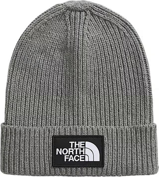 The North Face Kids Logo Box Cuffed Beanie (TNF Medium Grey Heather)