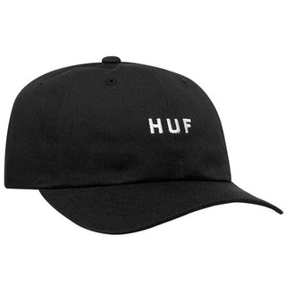 Huf OG CV 6 Panel Strapback Hat (Black)