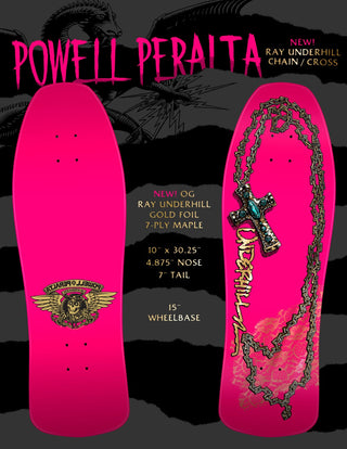 Powell Peralta Underhill Cross Deck Pink (10.0) PRE-BOOK