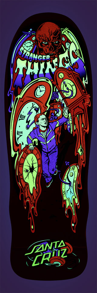 SANTA CRUZ DECK STRANGER THINGS GRABKE MAX MELTING  CLOCK (9.7)