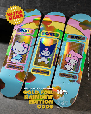 Hello Kitty x Girl Skateboards Malto Rainbow Deck (8.25)