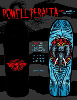 Powell Peralta Vallely Elephant Deck Blue Foil (10.0) PRE-BOOK