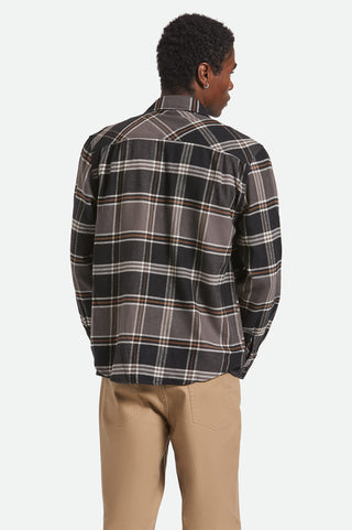 Brixton Bowery Flannel Shirt (Black/Char/Pine)