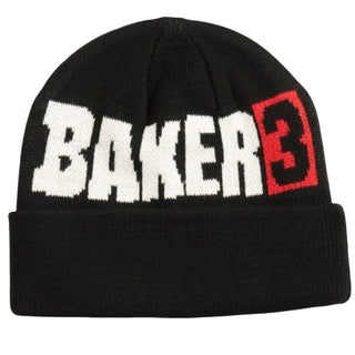 Baker 3 Roll Beanie (black)