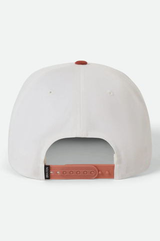 Brixton Beekman Snapback Hat (off white/rust)