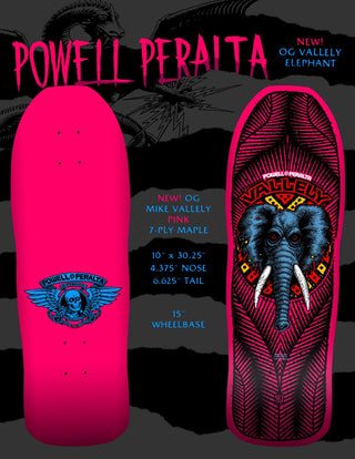Powell Peralta Vallely Elephant  (13) Re-Issue Deck PRE-BOOK