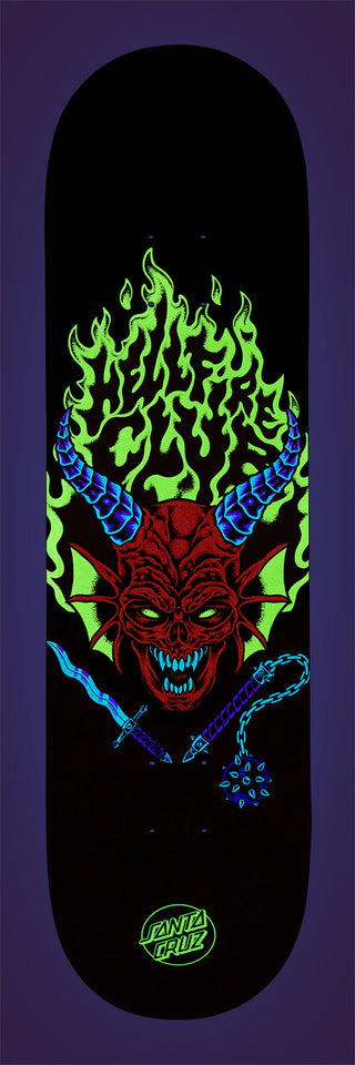 SANTA CRUZ DECK STRANGER THINGS HELLFIRE CLUB (8.25)