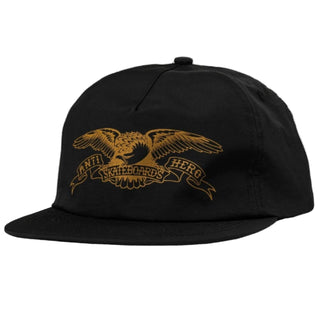 Anti Hero Basic Eagle Snapback Hat (Black/Brown)