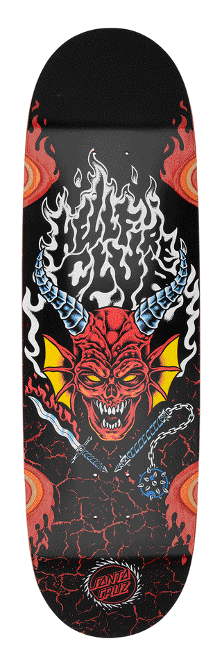 SANTA CRUZ DECK STRANGER THINGS HELLFIRE CLUB FLAMES (9)