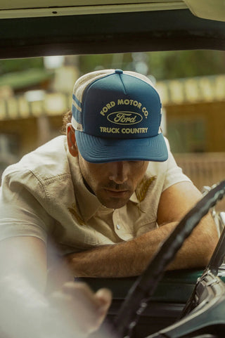 Brixton Ford Built Tough Trucker Hat (Ford Blue)